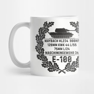 German tank E-100 in a wreath of oak leaves Mug